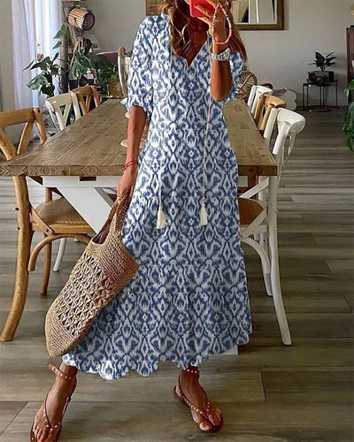SOPHIA | Rochie Boho Vintage de Vară cu Decolteu în S