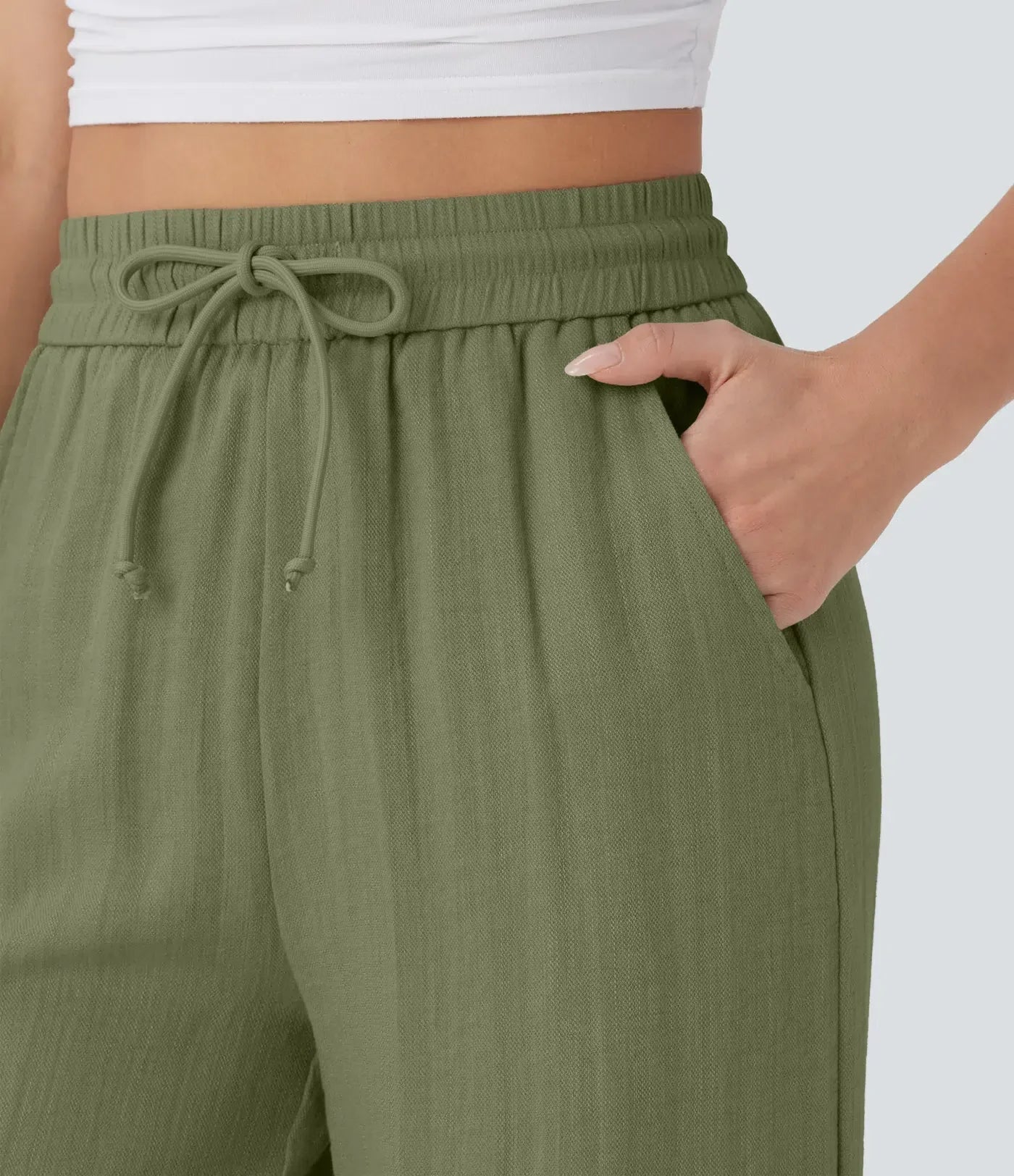 ZAFEIRIA | Pantaloni eleganți din in