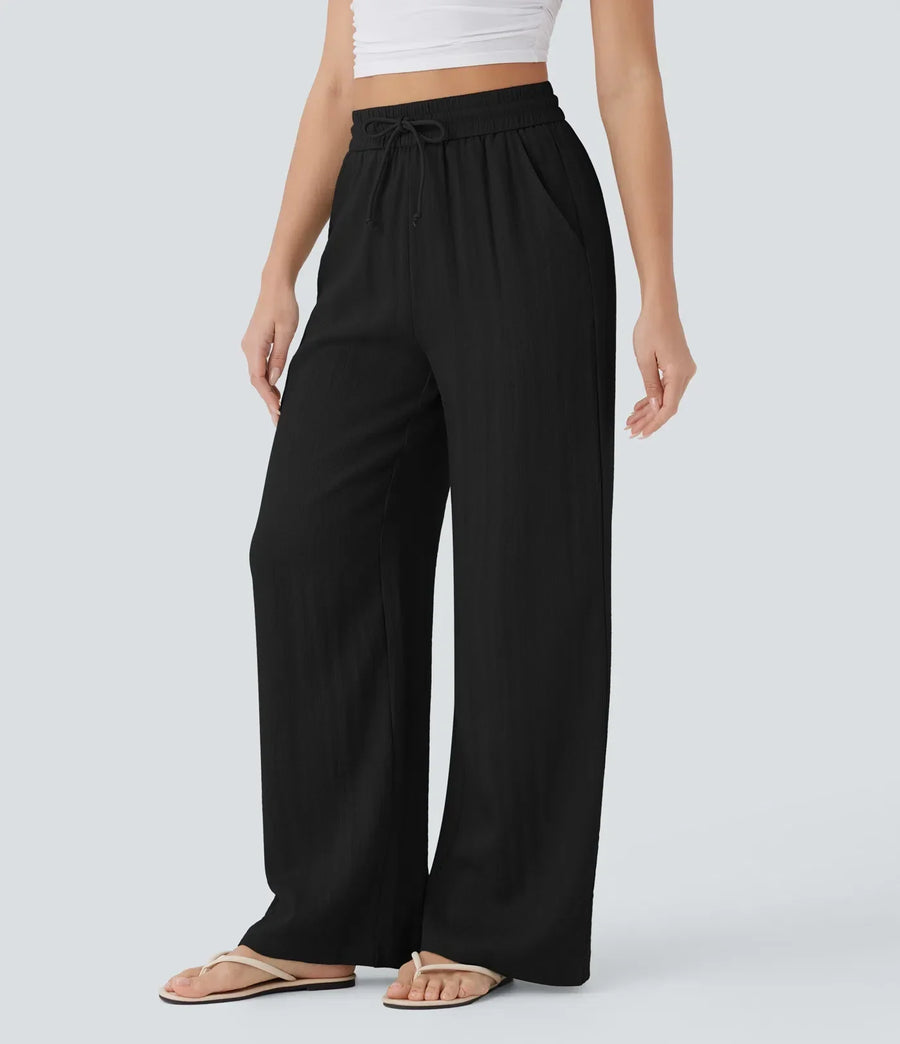ZAFEIRIA | Pantaloni eleganți din in