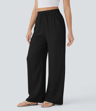 ZAFEIRIA | Pantaloni eleganți din in