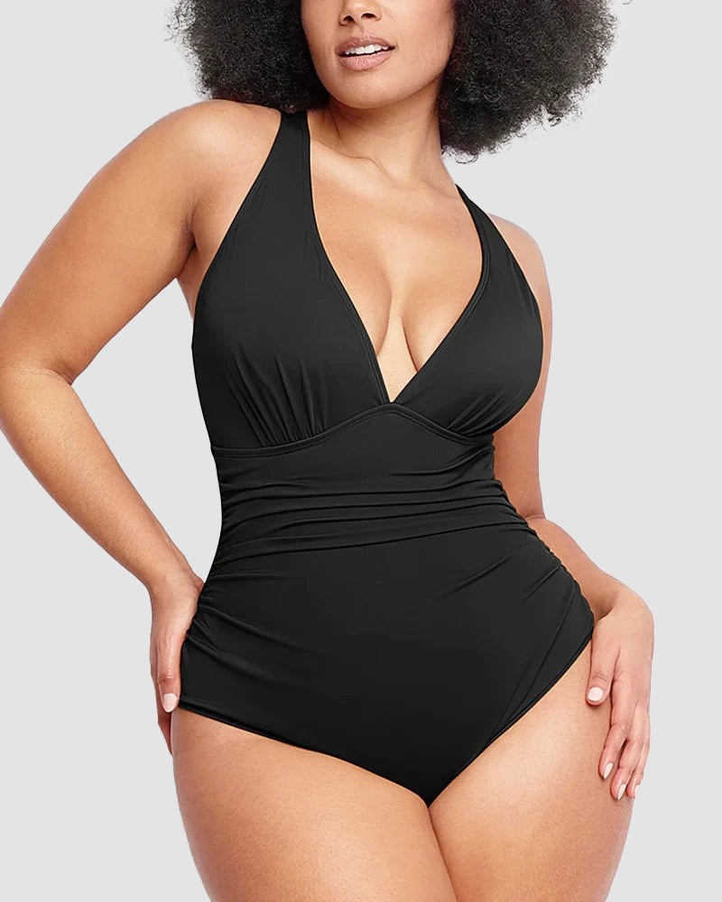 WIOLETTA | Costum de baie cu design modelator și spate deschis