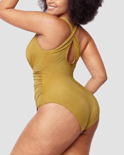 WIOLETTA | Costum de baie cu design modelator și spate deschis