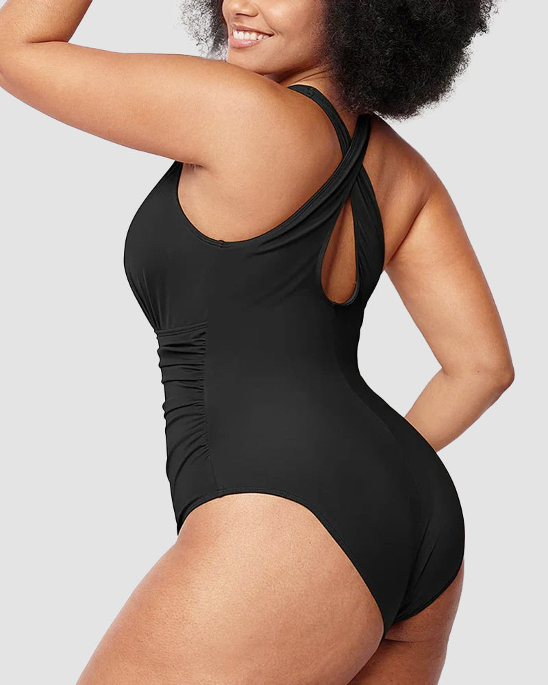 WIOLETTA | Costum de baie cu design modelator și spate deschis