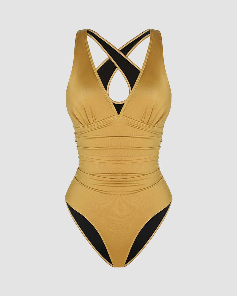 WIOLETTA | Costum de baie cu design modelator și spate deschis