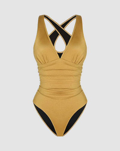 WIOLETTA | Costum de baie cu design modelator și spate deschis