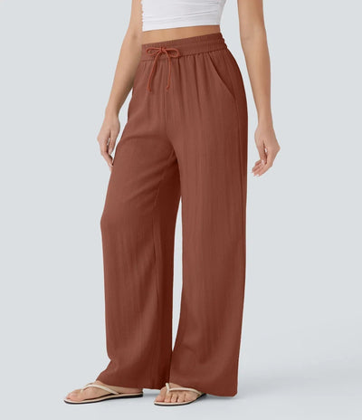 ZAFEIRIA | Pantaloni eleganți din in