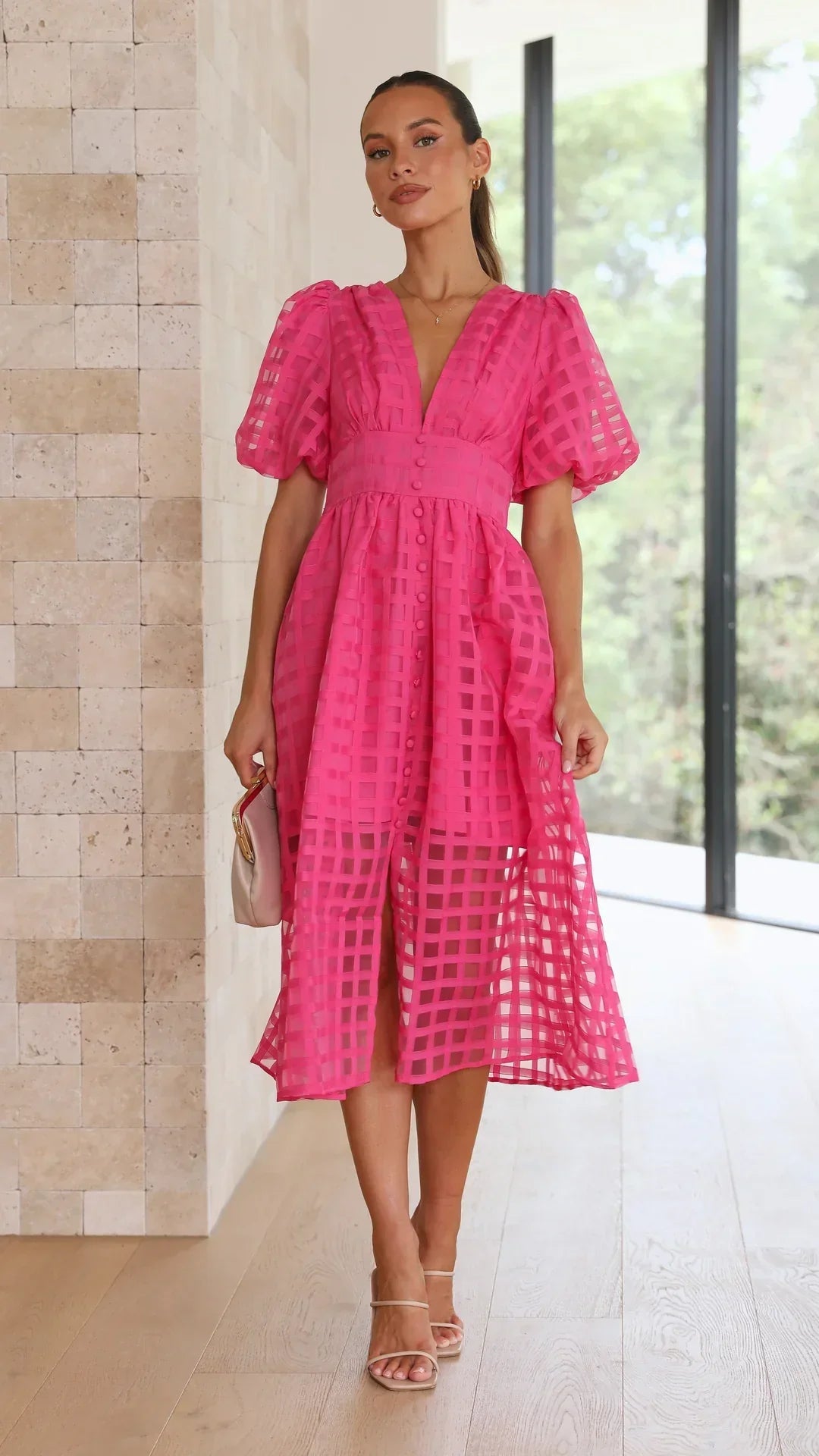 LENA | Rochie cu Mâneci Voluminoase