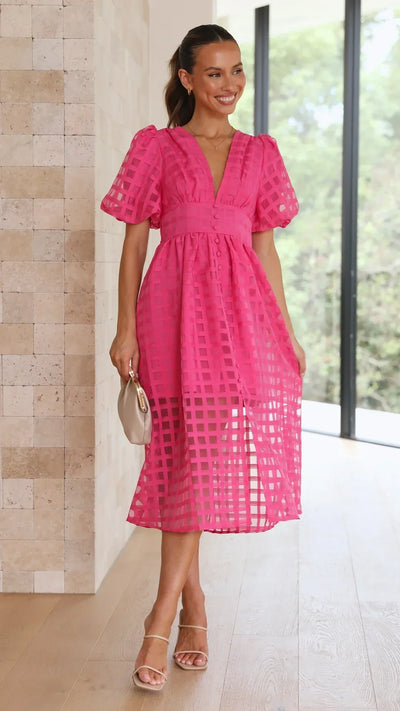 LENA | Rochie cu Mâneci Voluminoase