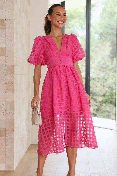 LENA | Rochie cu Mâneci Voluminoase