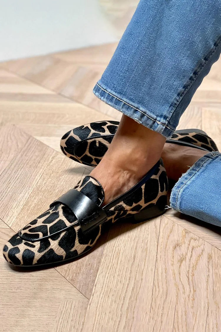 JUSTYNA | Mocasi eleganți și confortabili cu imprimeu de vacă