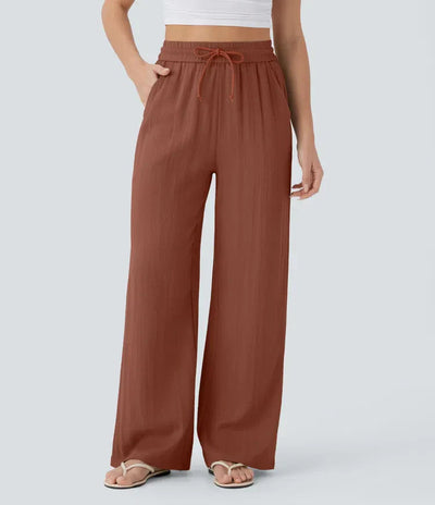 ZAFEIRIA | Pantaloni eleganți din in