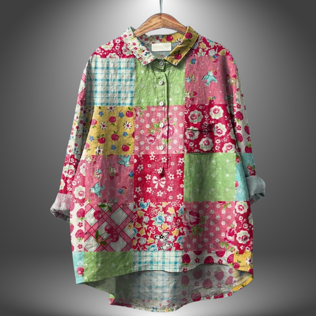 MIRIAM | Bluză Florală Premium, Artizanală