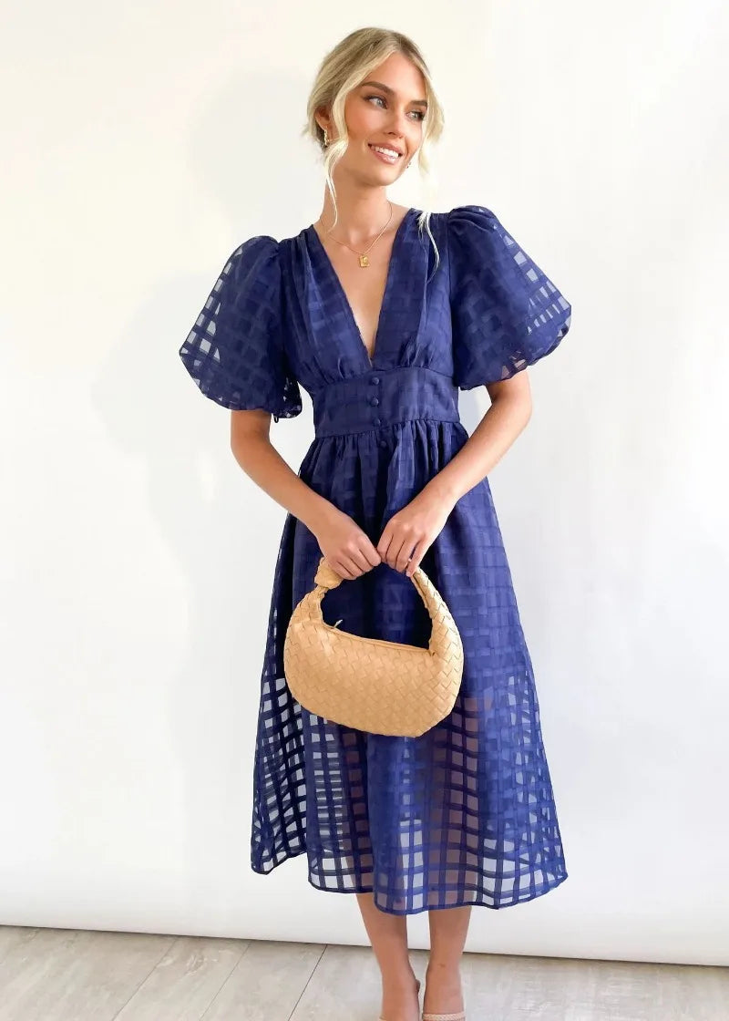 LENA | Rochie cu Mâneci Voluminoase