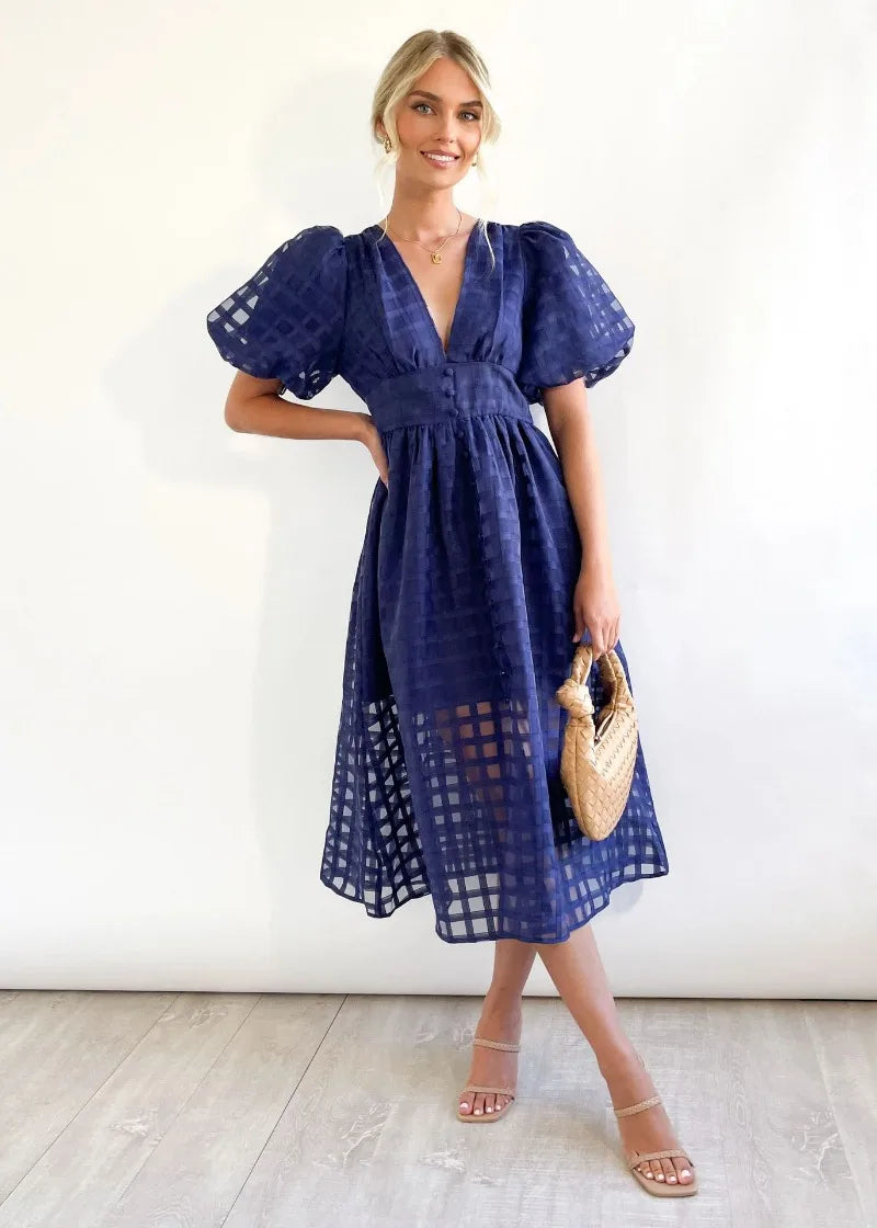 LENA | Rochie cu Mâneci Voluminoase