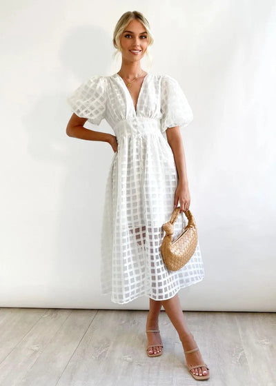 LENA | Rochie cu Mâneci Voluminoase