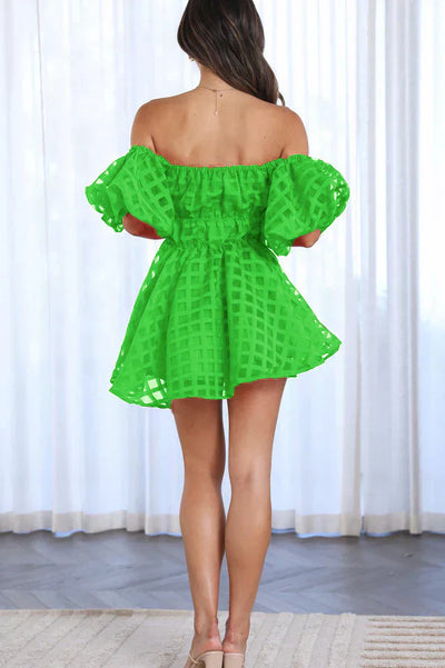 EVIE | Rochie Mini cu Mâneci Puff