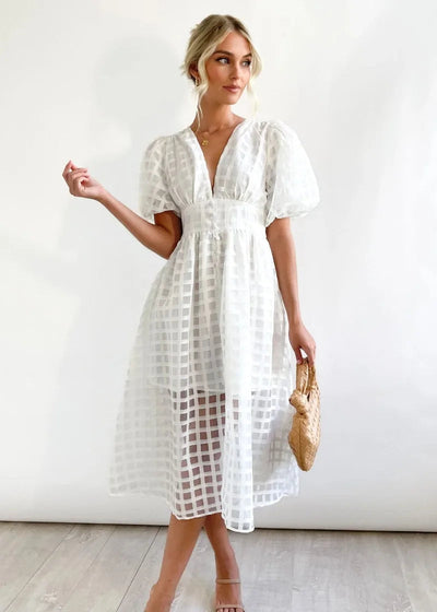 LENA | Rochie cu Mâneci Voluminoase