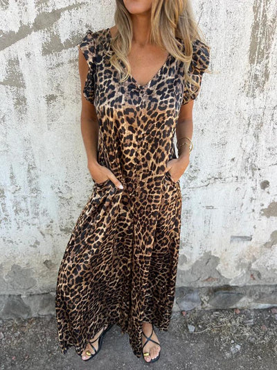 ZANETA | Salopetă Elegantă pentru Femei cu Print Leopard