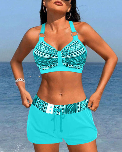 SALO | Bikini cu talie înaltă și design geometric