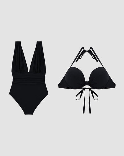 ŻARNIKA | Costum de baie elegant cu decolteu adânc și talie modelatoare