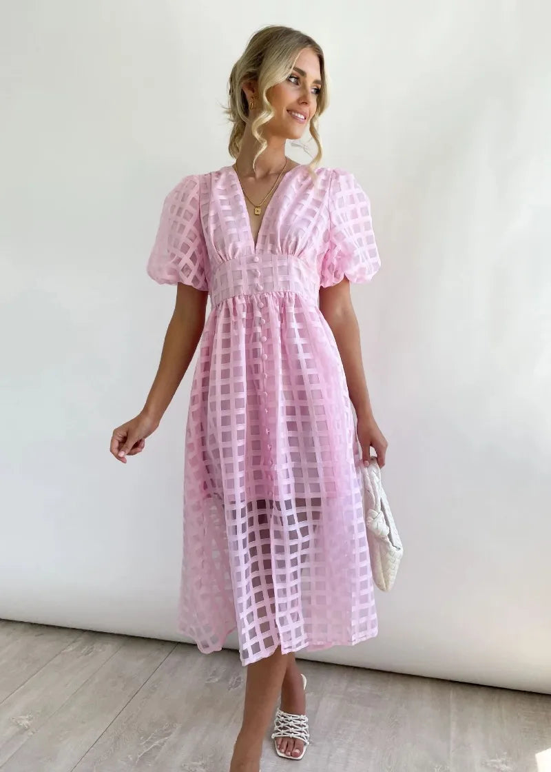 LENA | Rochie cu Mâneci Voluminoase
