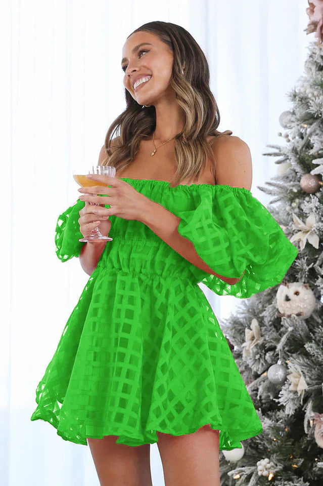EVIE | Rochie Mini cu Mâneci Puff