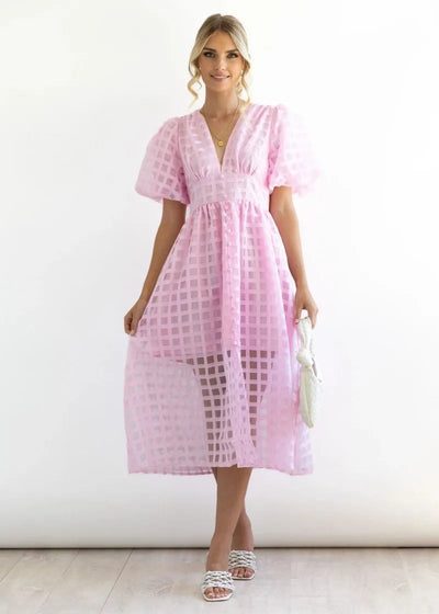 LENA | Rochie cu Mâneci Voluminoase