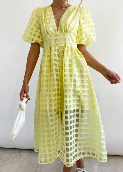 LENA | Rochie cu Mâneci Voluminoase