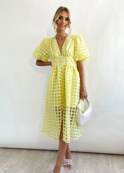 LENA | Rochie cu Mâneci Voluminoase