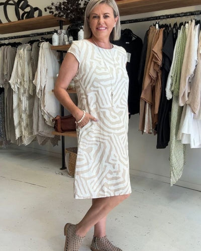NELIA | Rochie de vară elegantă cu imprimeu