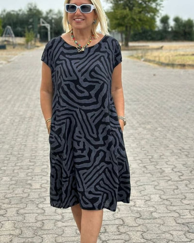 NELIA | Rochie de vară elegantă cu imprimeu