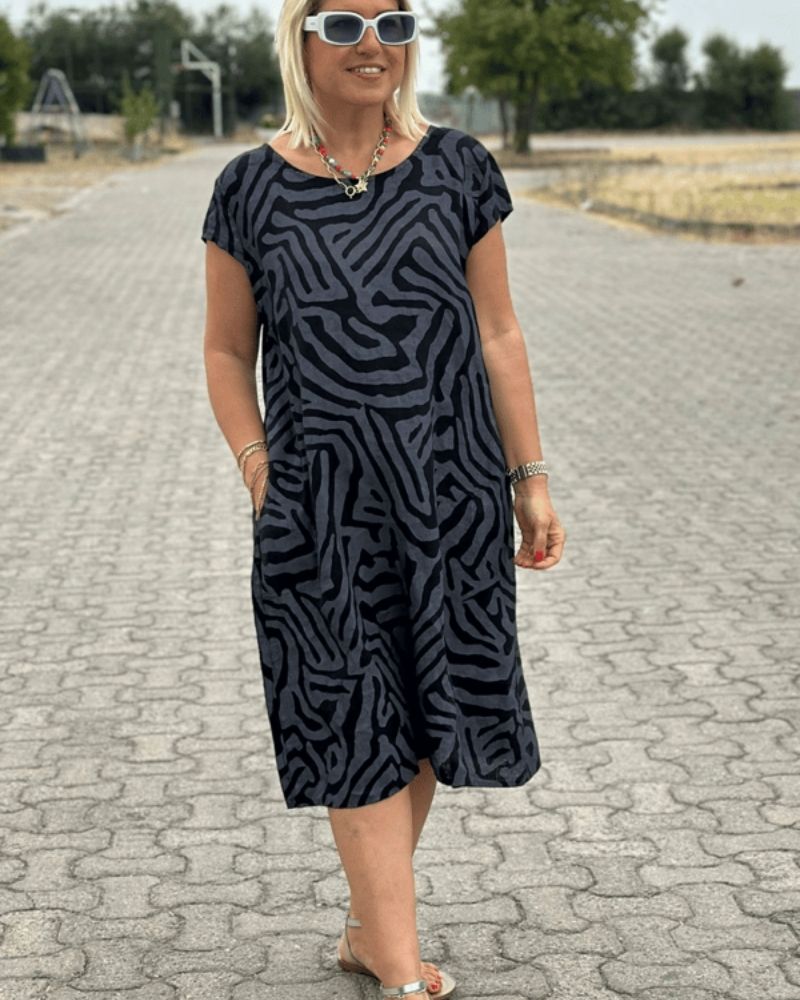 NELIA | Rochie de vară elegantă cu imprimeu