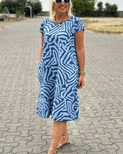 NELIA | Rochie de vară elegantă cu imprimeu