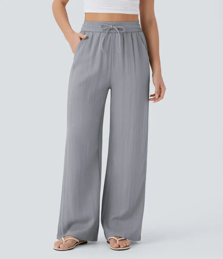 ZAFEIRIA | Pantaloni eleganți din in