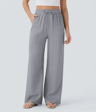 ZAFEIRIA | Pantaloni eleganți din in