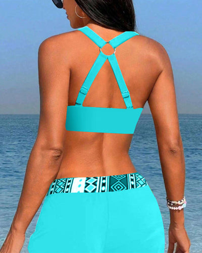 SALO | Bikini cu talie înaltă și design geometric