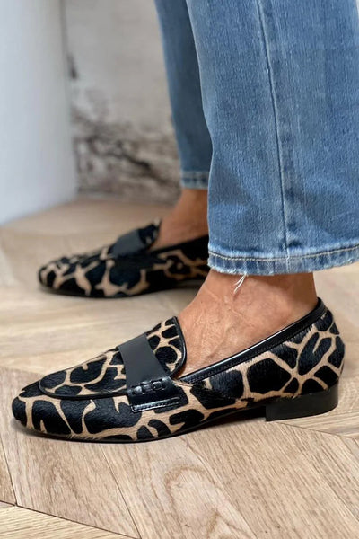 JUSTYNA | Mocasi eleganți și confortabili cu imprimeu de vacă