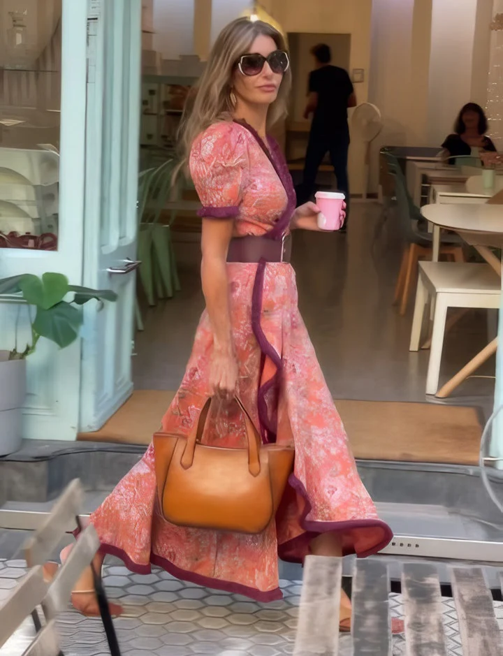 OLIWIA | Rochie lungă elegantă cu mâneci voluminoase