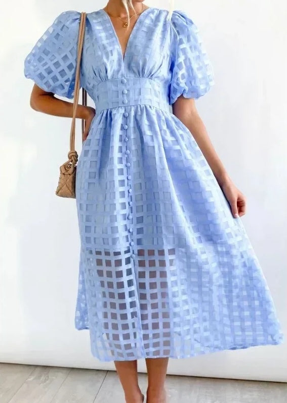 LENA | Rochie cu Mâneci Voluminoase