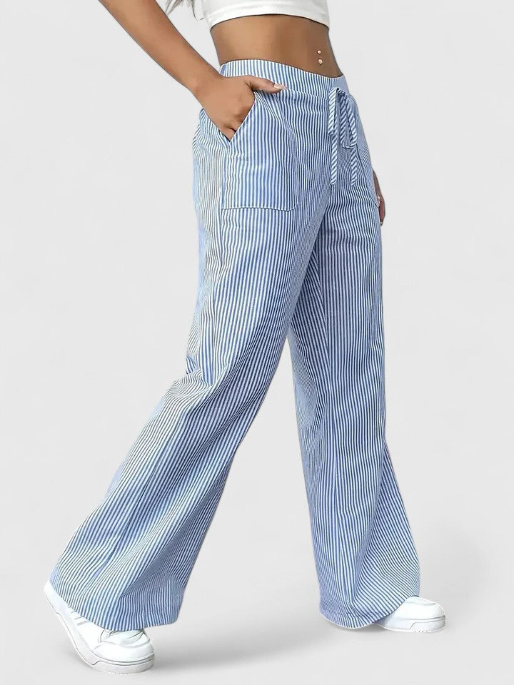 DOMINIQUE | Pantaloni Relaxați cu Detalii Elegante