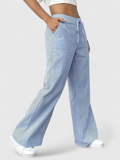 DOMINIQUE | Pantaloni Relaxați cu Detalii Elegante