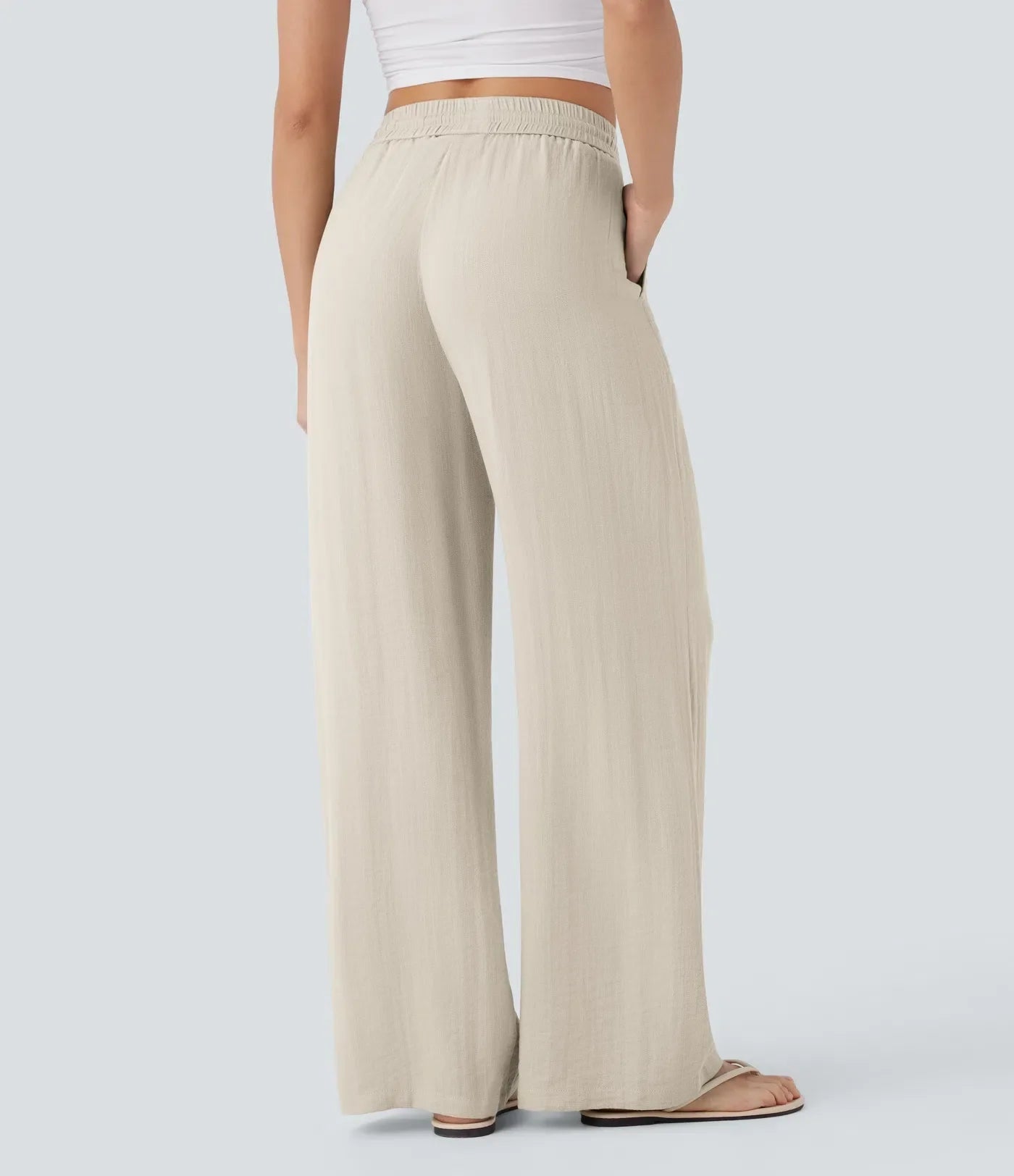 ZAFEIRIA | Pantaloni eleganți din in