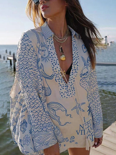 AQUA | Set satin “Live By Water”