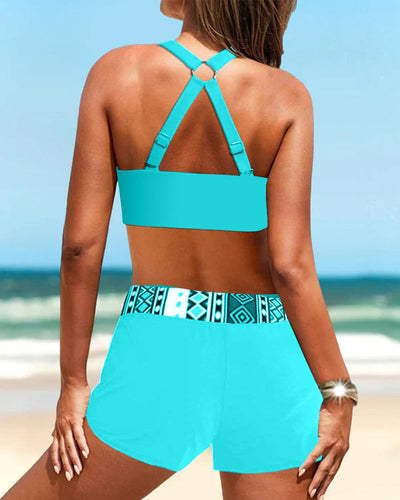 SALO | Bikini cu talie înaltă și design geometric