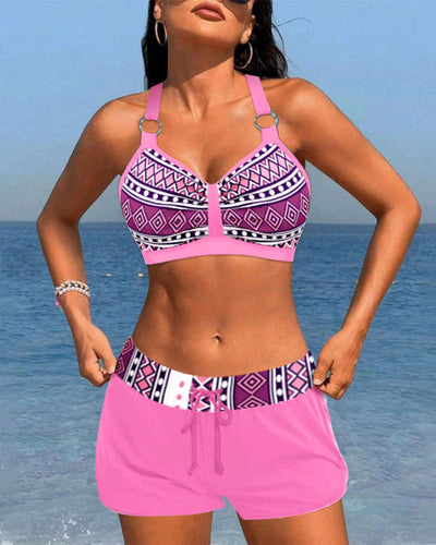 SALO | Bikini cu talie înaltă și design geometric
