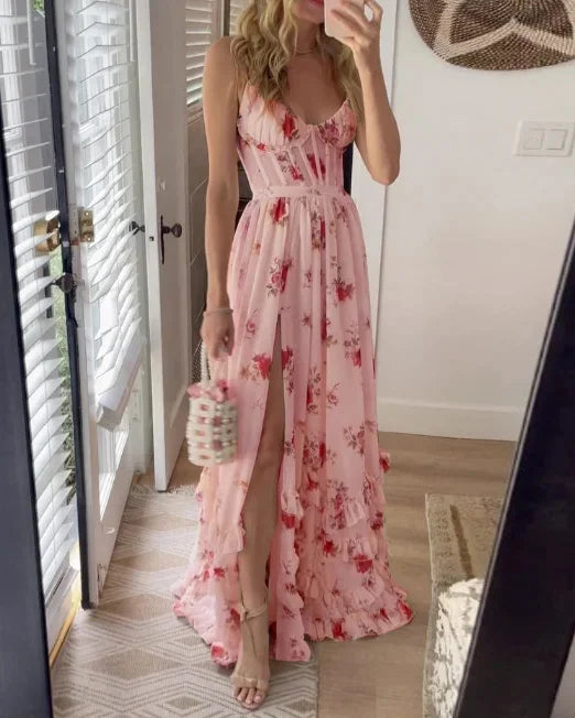 ANDREA | Rochie Elegantă cu Motive Florale pentru Orice Eveniment