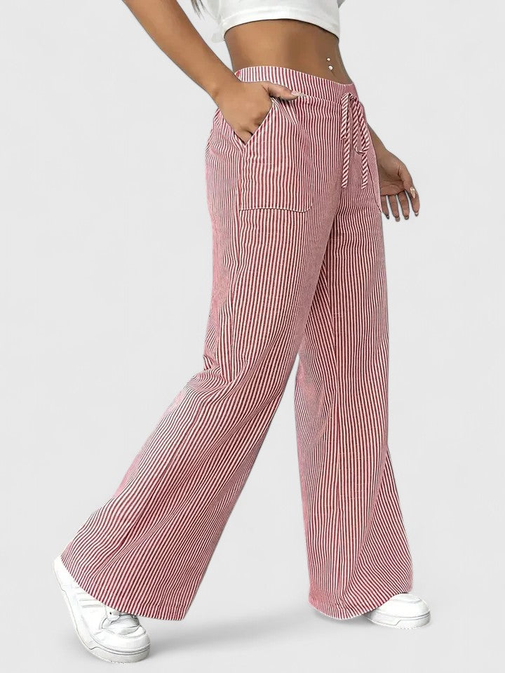 DOMINIQUE | Pantaloni Relaxați cu Detalii Elegante