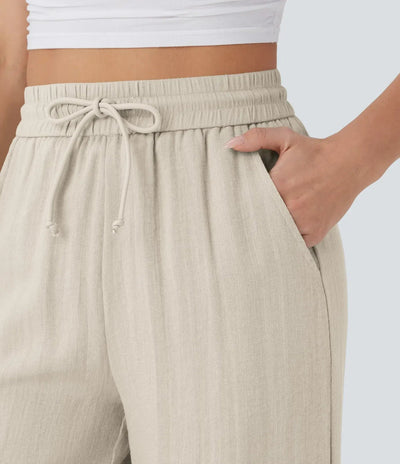ZAFEIRIA | Pantaloni eleganți din in