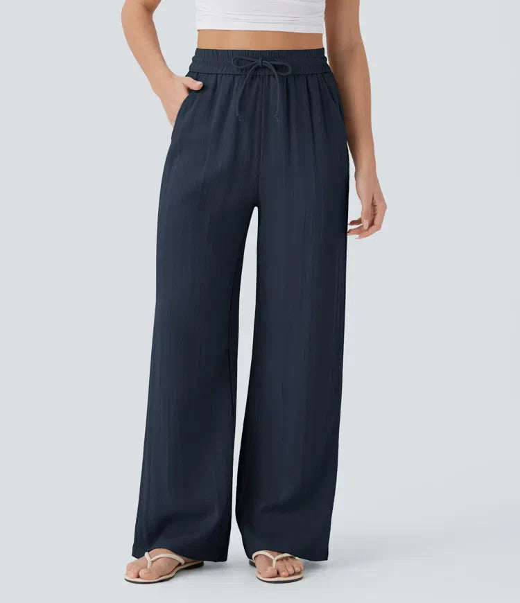 ZAFEIRIA | Pantaloni eleganți din in
