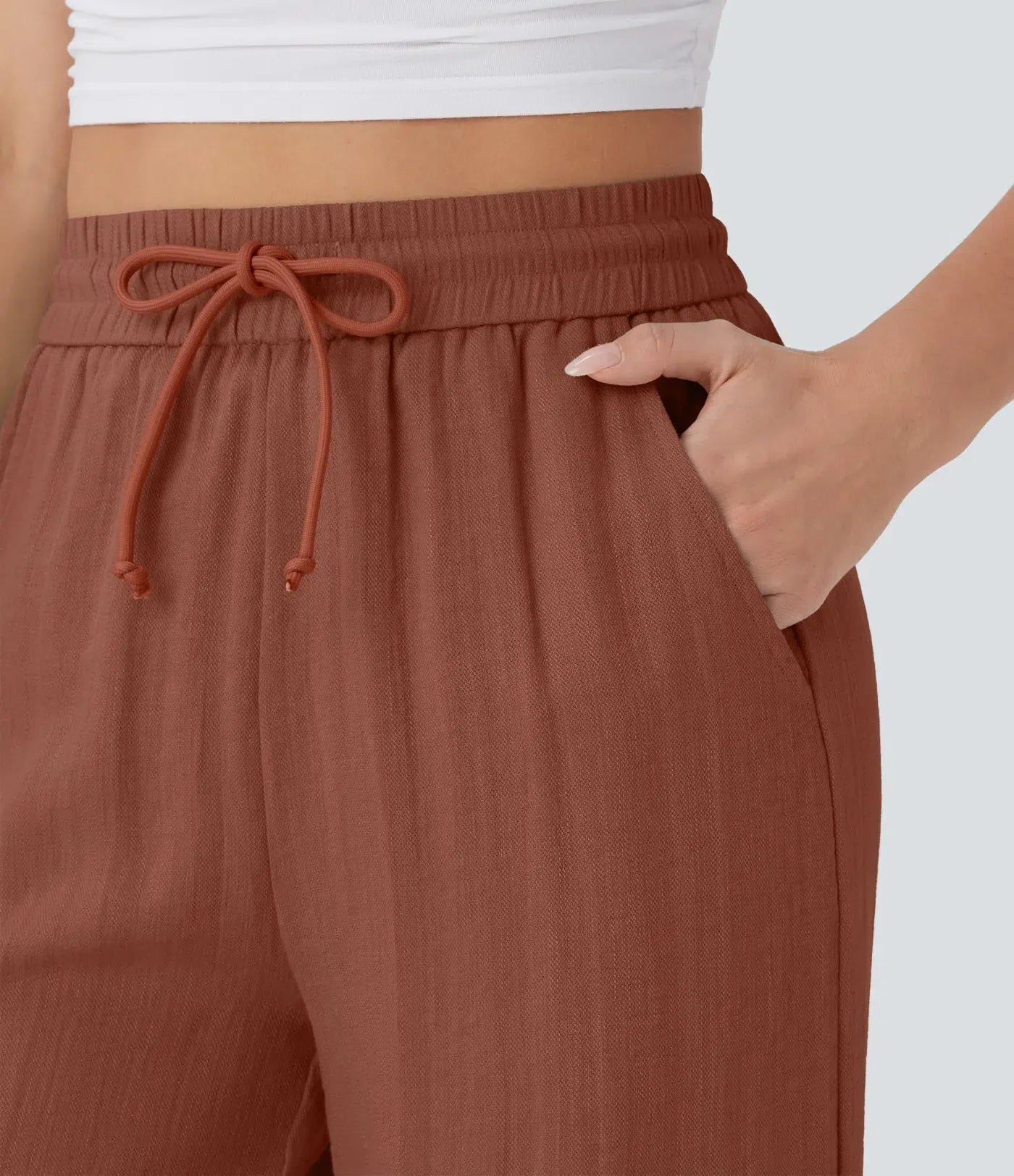 ZAFEIRIA | Pantaloni eleganți din in